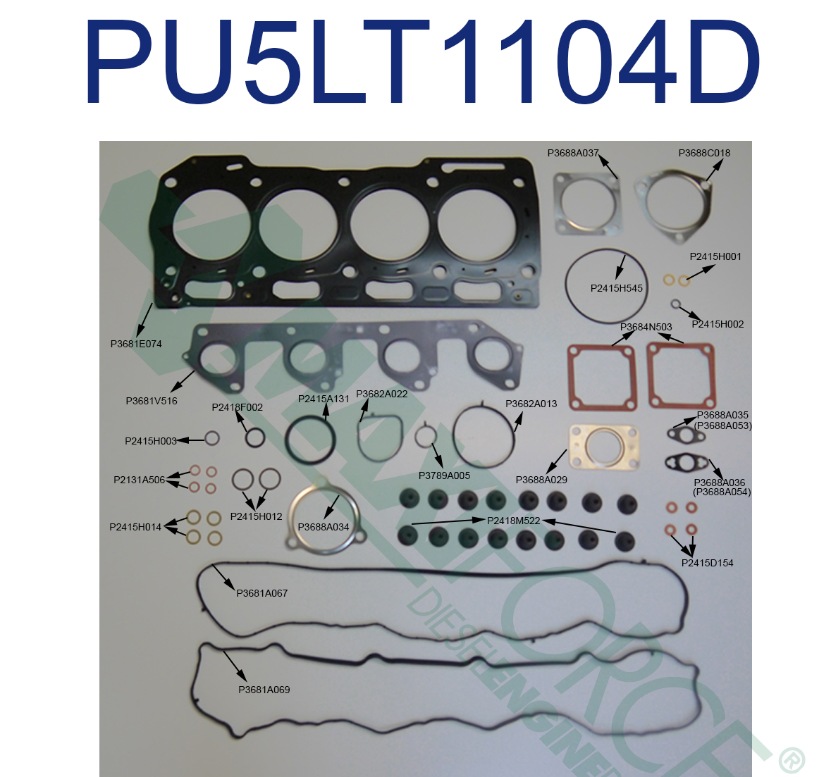 GASKET, TOP SET, 1104D