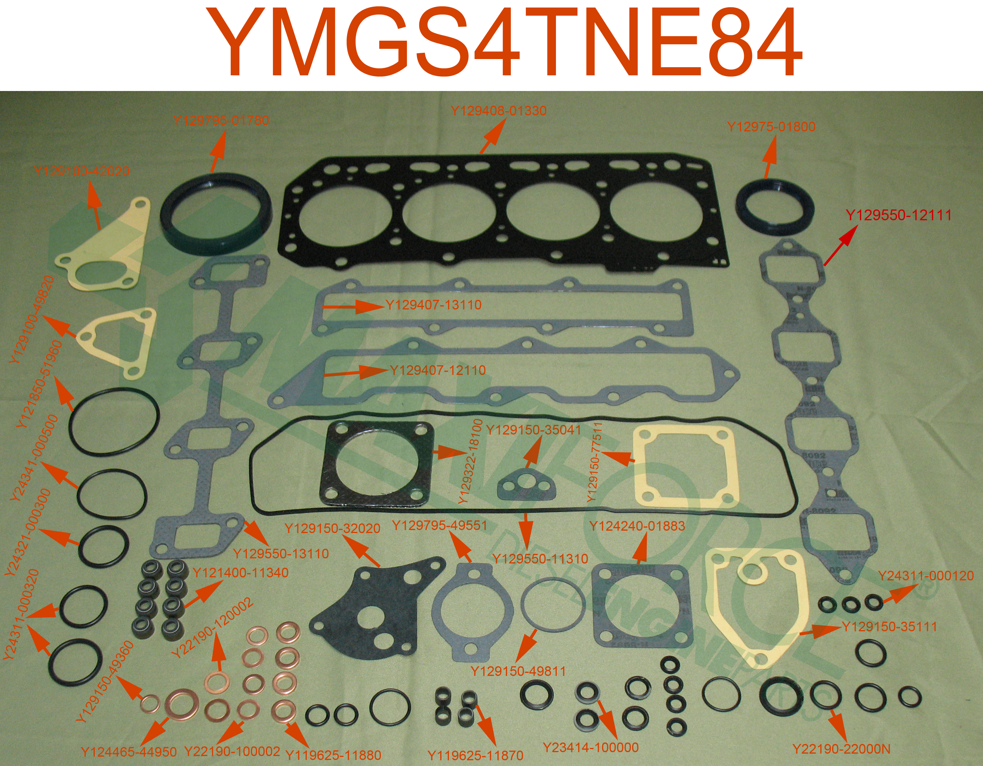 GASKET, O/H SET, 4TNE84 D/T