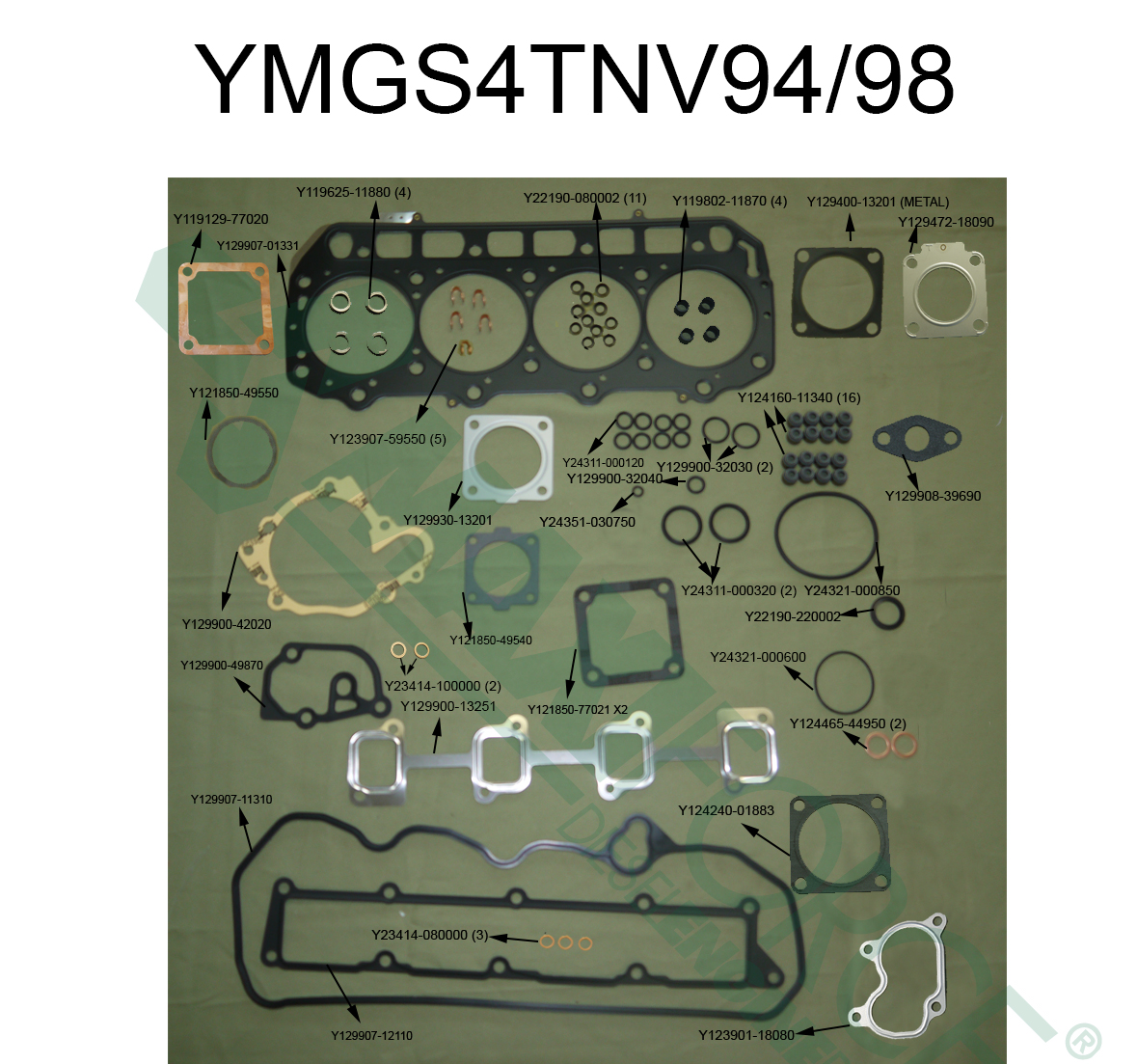 GASKET, O/H SET, 4TN94/V98