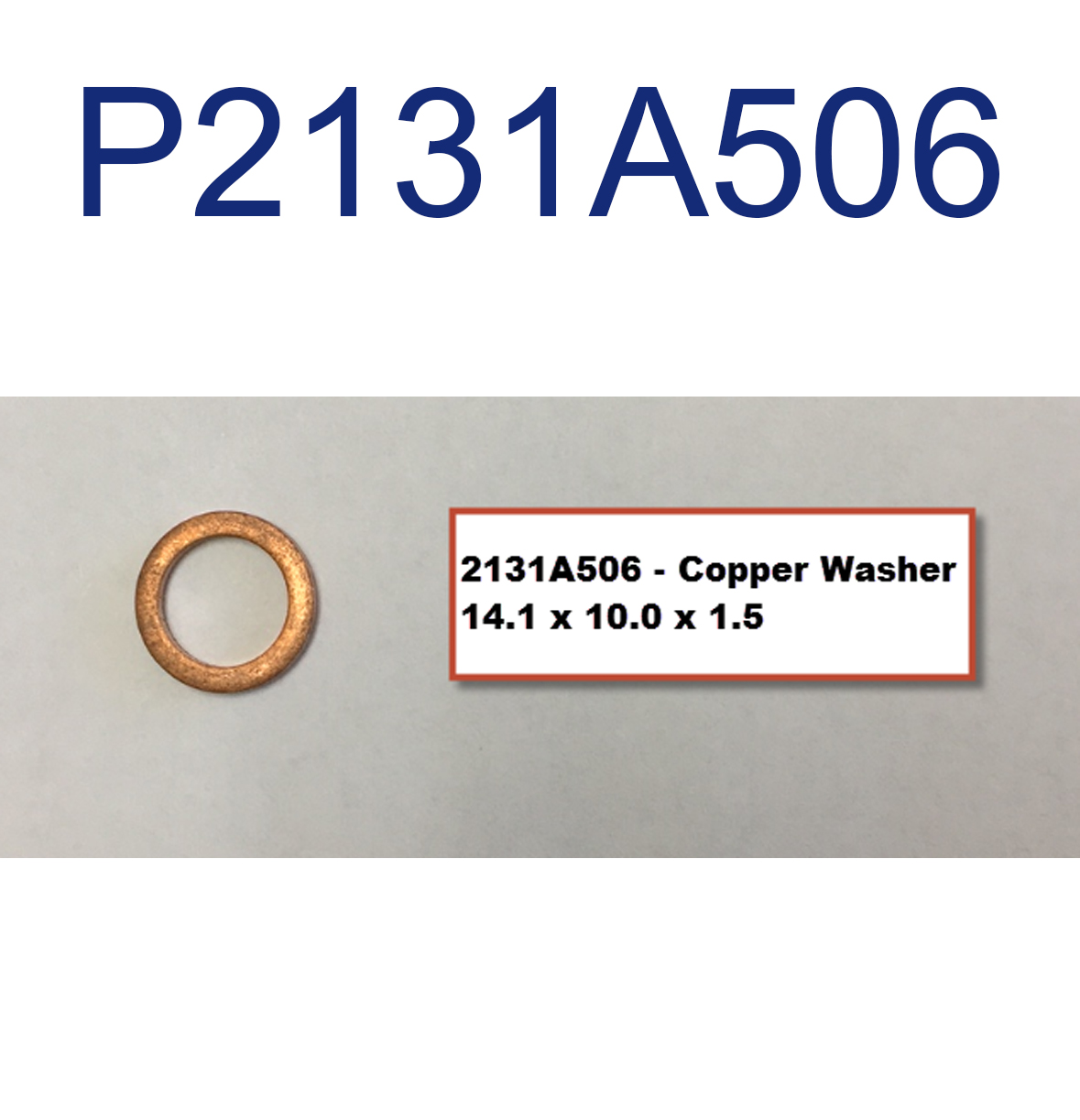 WASHER, INJECTOR, COPPER