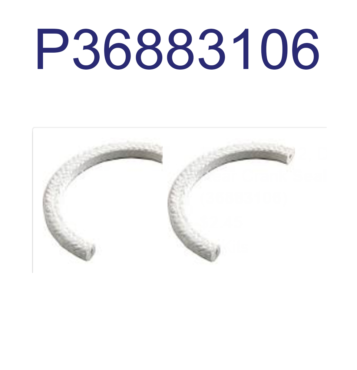 SEAL, REAR CRANK, ROPE