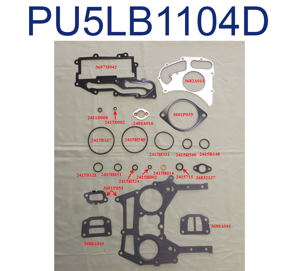 GASKET, BOTTOM SET 1104D w/o T.C, O.P.