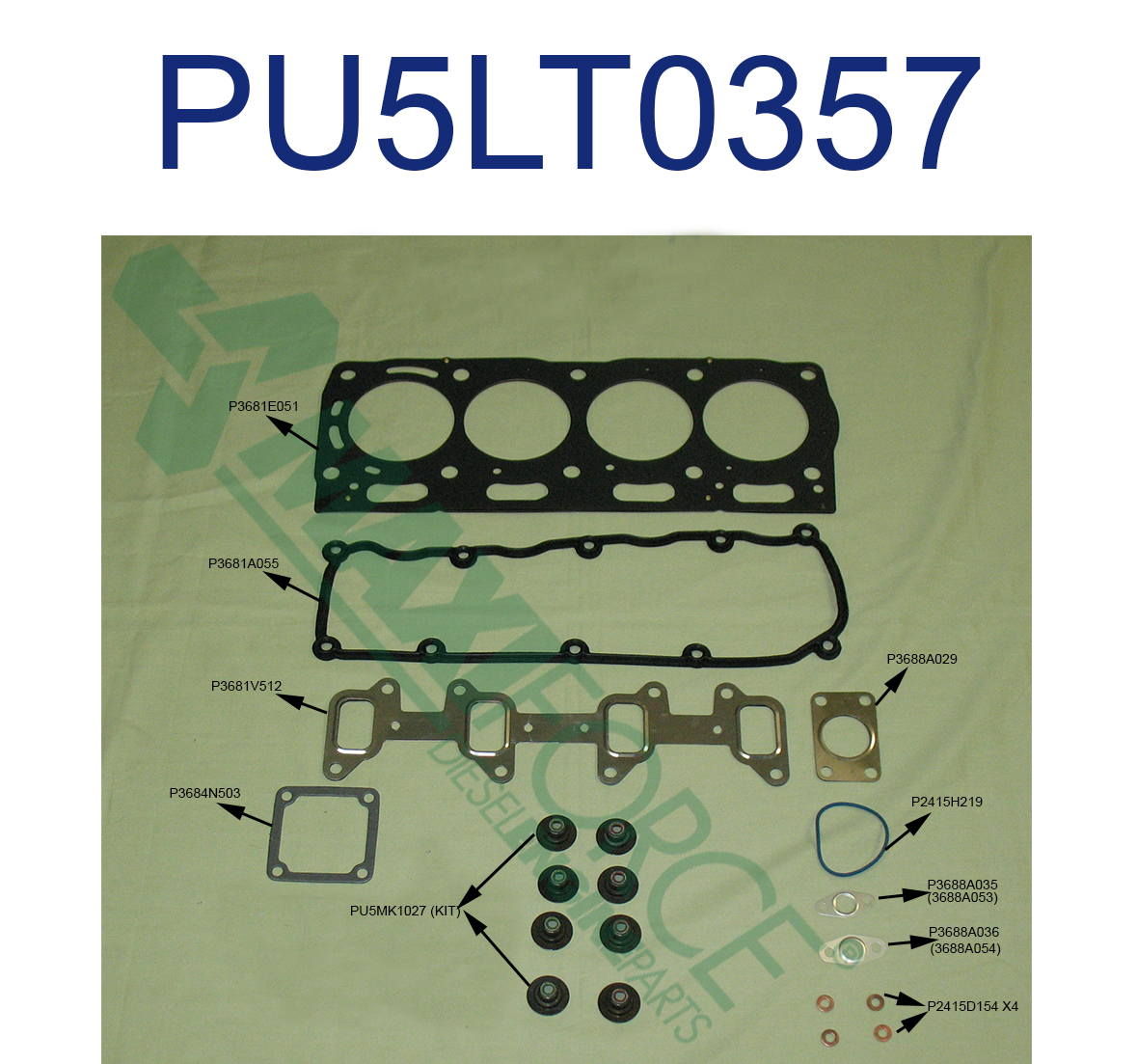 GASKET, TOP SET 1104