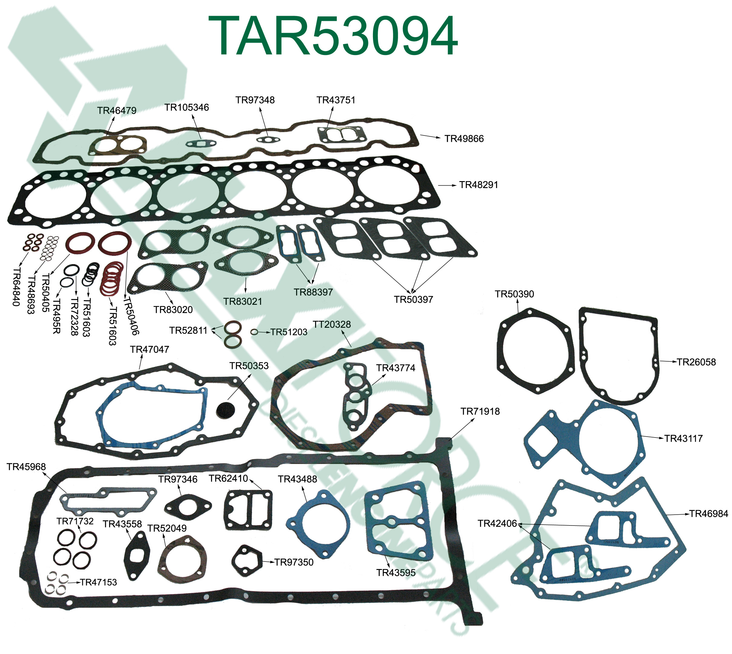 GASKET, O/H SET, 6.404T/A